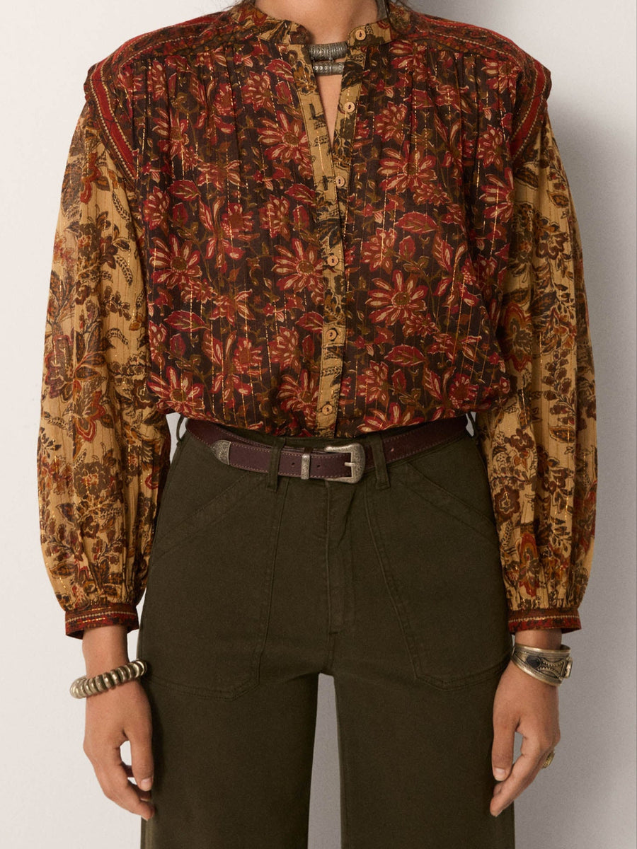 Adele Blouse - Autumn Leaves