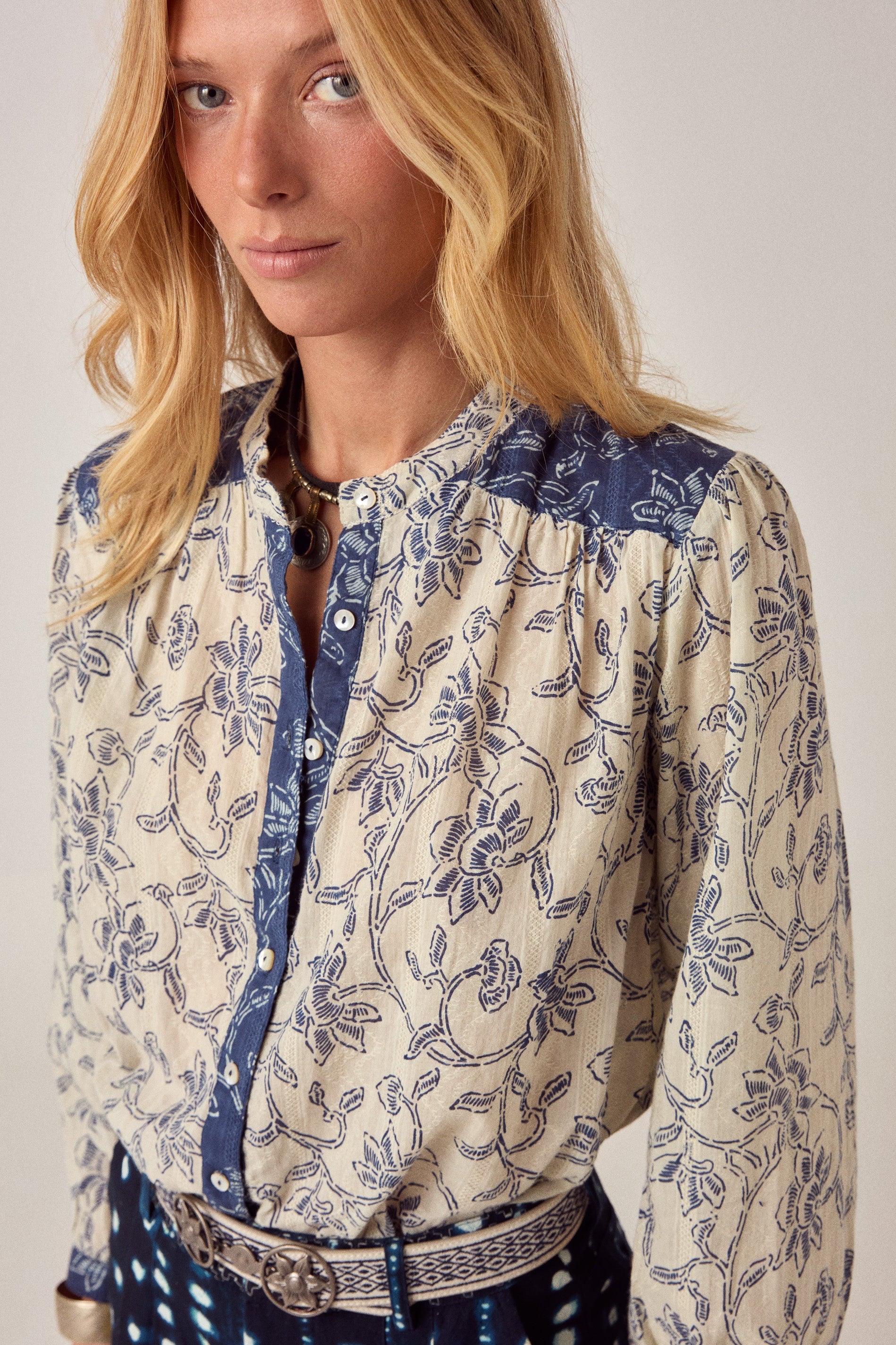 coito 　nui mond cotton silk blouse Cleo Blouse – Maison Hotel