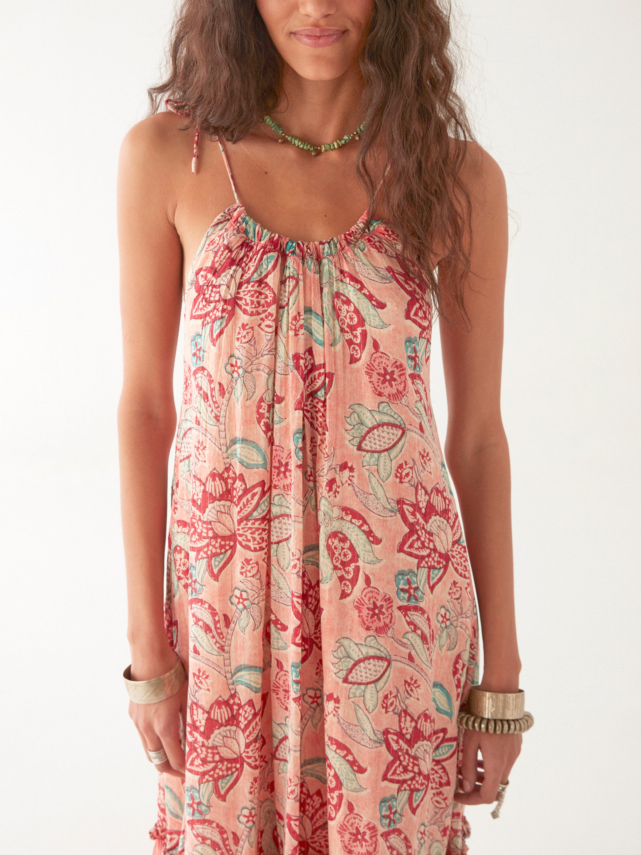 Lucrecia Dress - Tropicana Shrimp – Maison Hotel