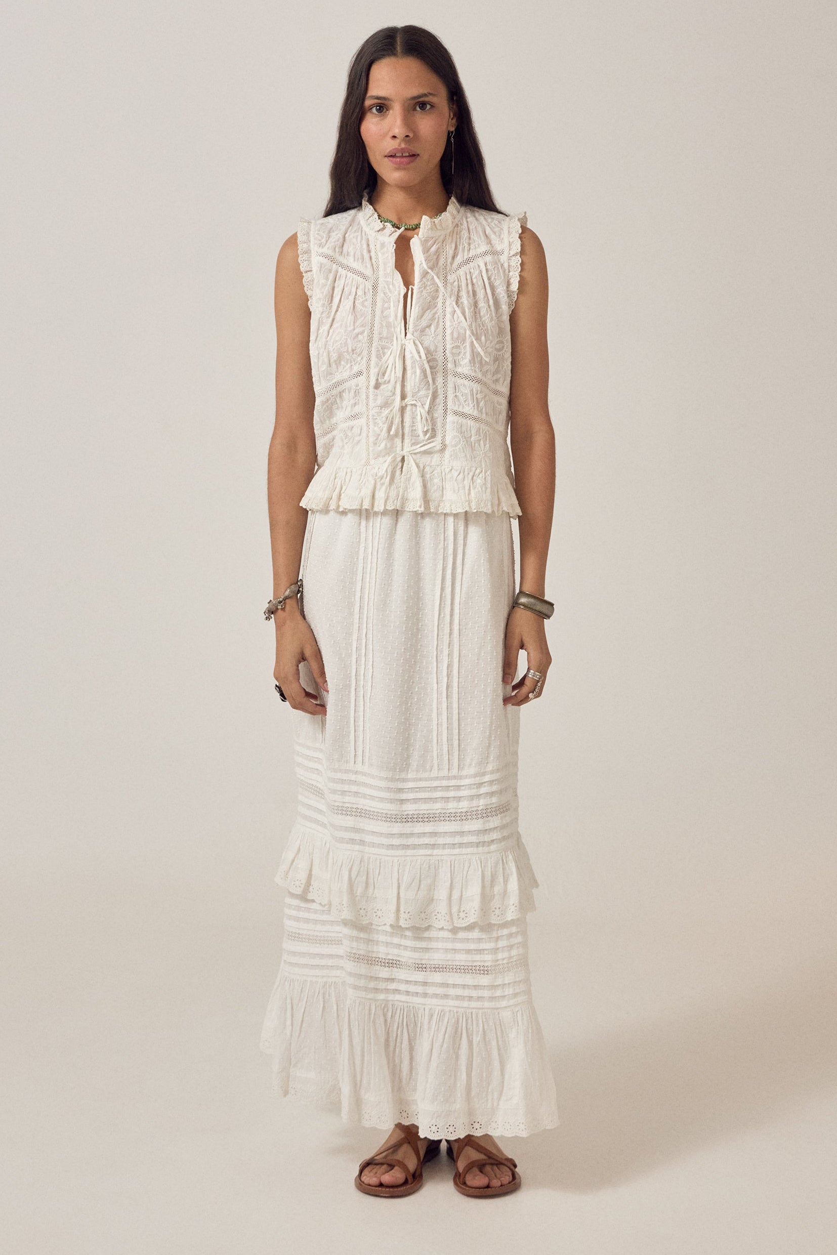 maison celon frilly tiered dress / black DRESS – célon 【公式通販】