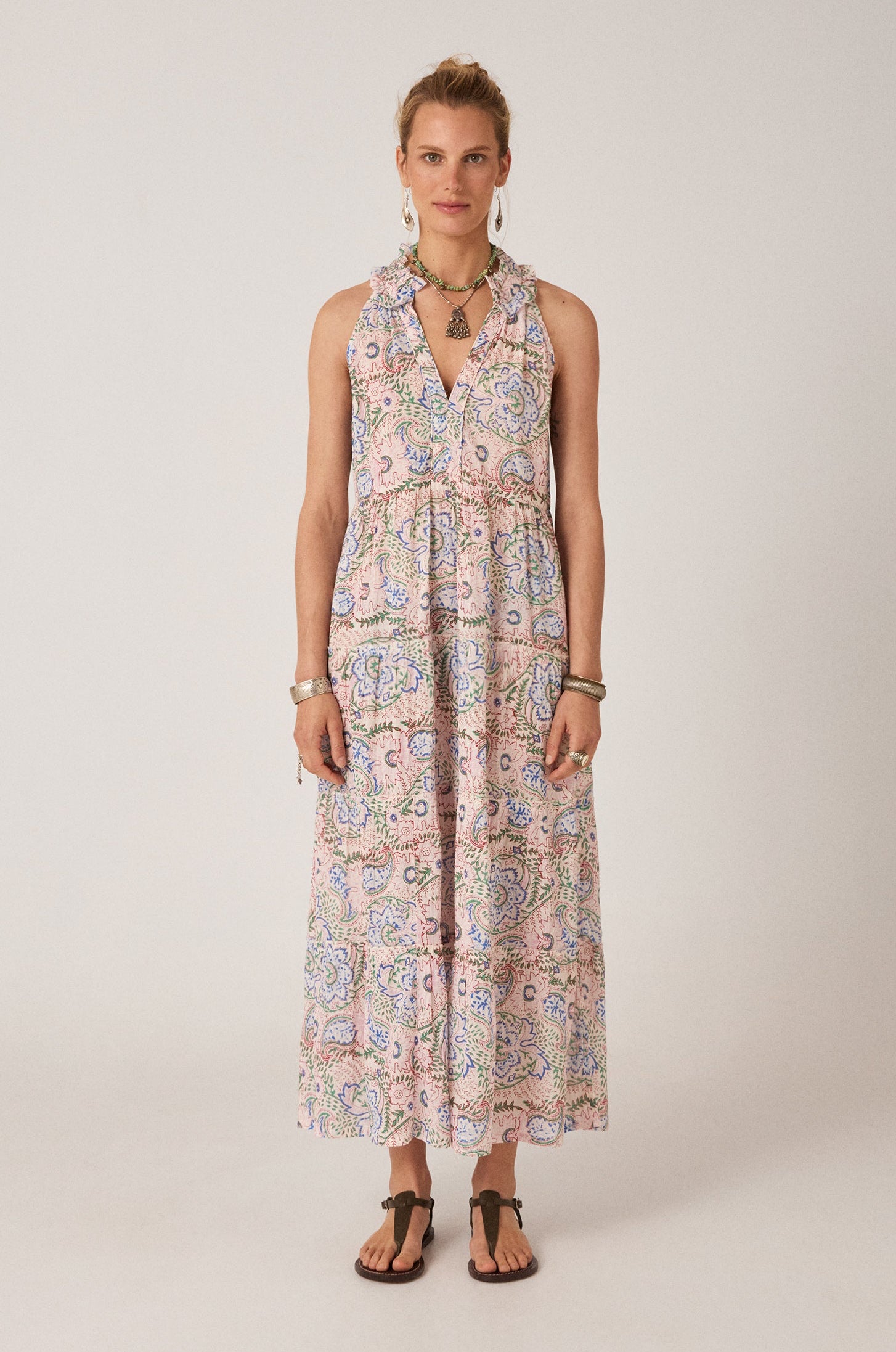 lisa button up maxi dress Vestido Maxi Lisa Button - Negro