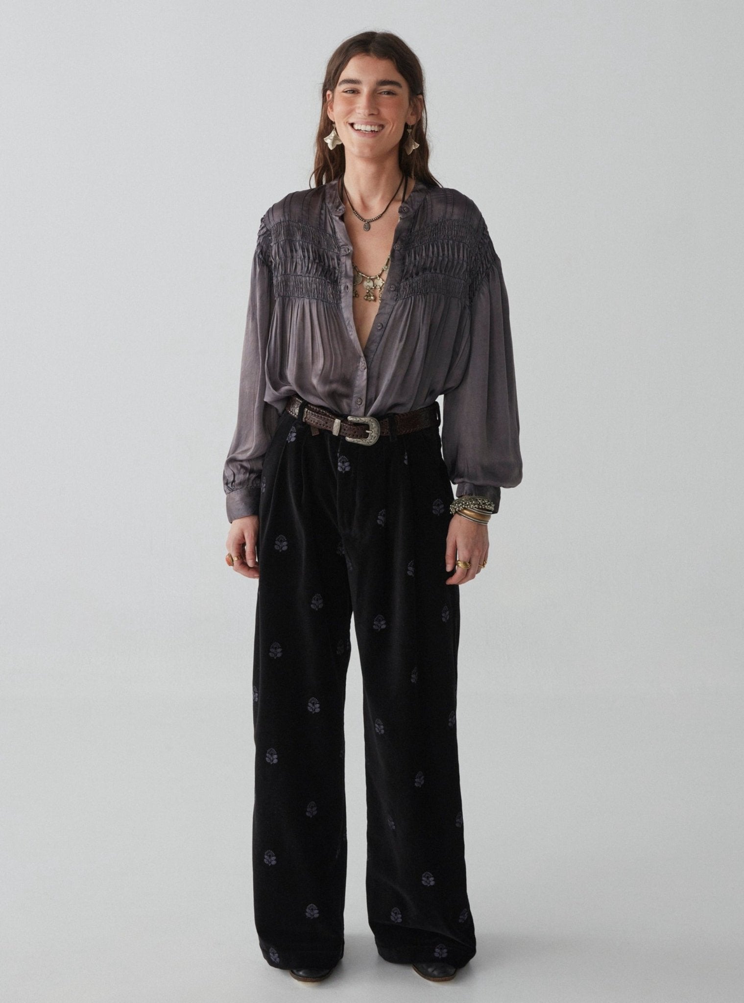 Aida Blouse - Opera Grape - Maison Hotel