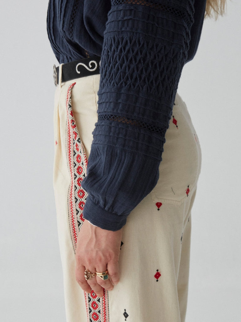 Angela Blouse - Meringe Navy - Maison Hotel