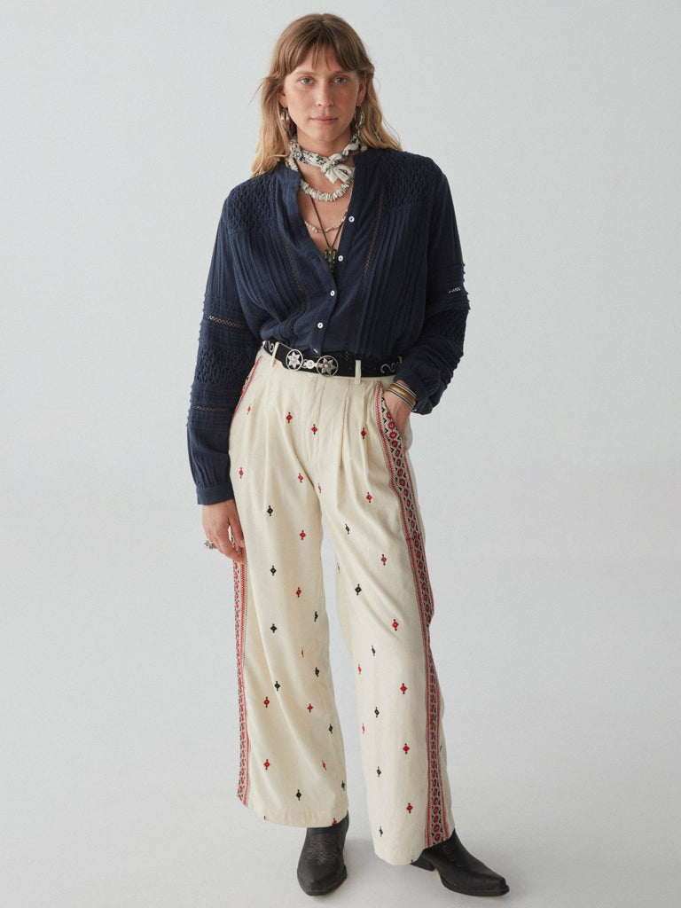 Angela Blouse - Meringe Navy - Maison Hotel