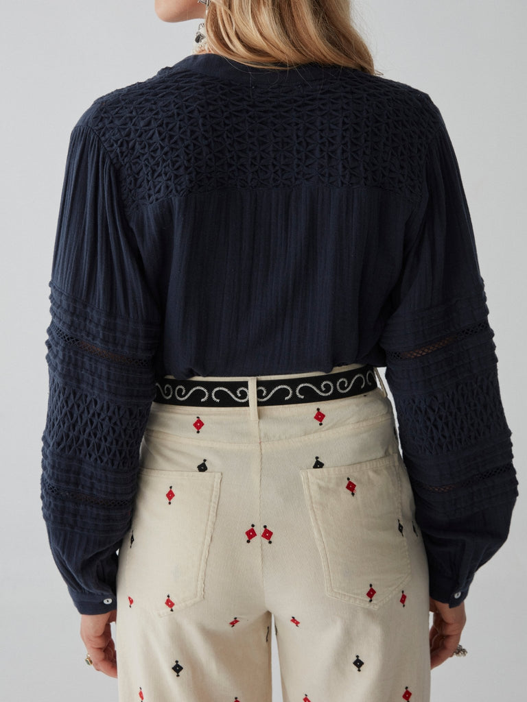Angela Blouse - Meringe Navy - Maison Hotel