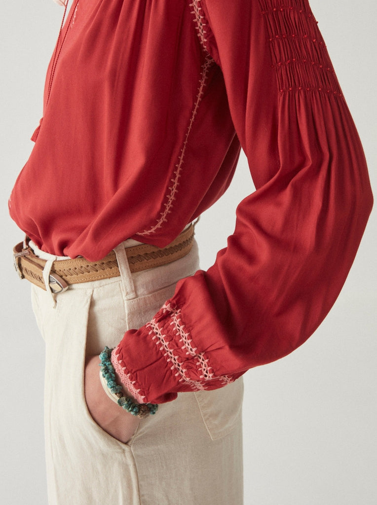 Asha Blouse - Positano Rosso - Maison Hotel