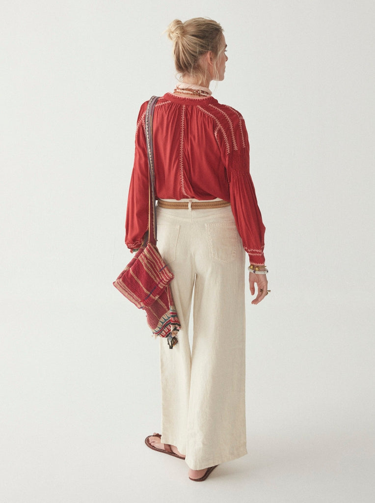 Asha Blouse - Positano Rosso - Maison Hotel