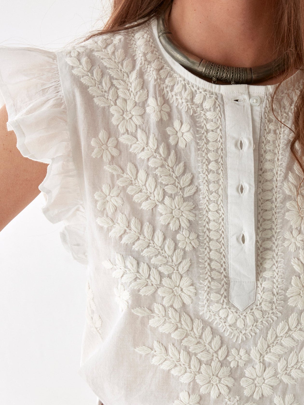 Ashanti Blouse - Chikan Bianco - Maison Hotel
