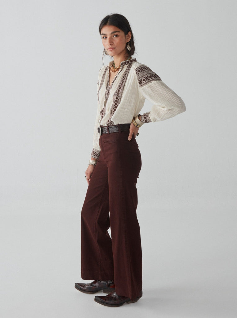 Audrey Blouse - Carnaby Chocolate - Maison Hotel