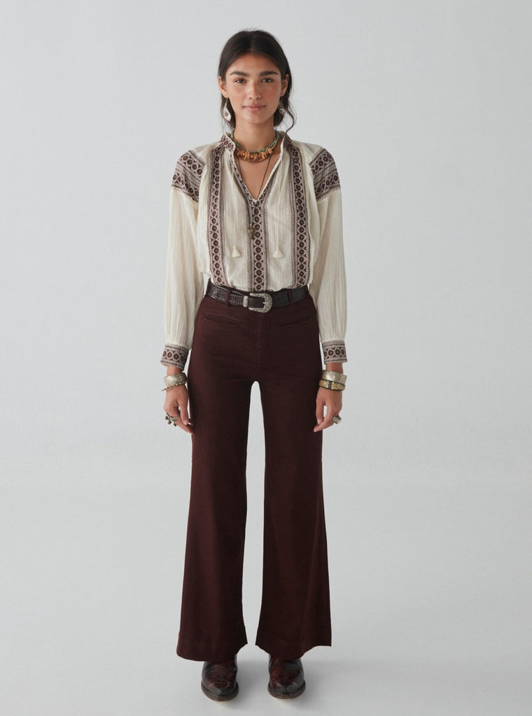 Audrey Blouse - Carnaby Chocolate - Maison Hotel