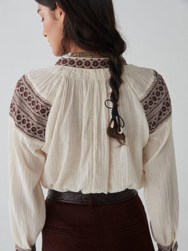 Audrey Blouse - Carnaby Chocolate - Maison Hotel