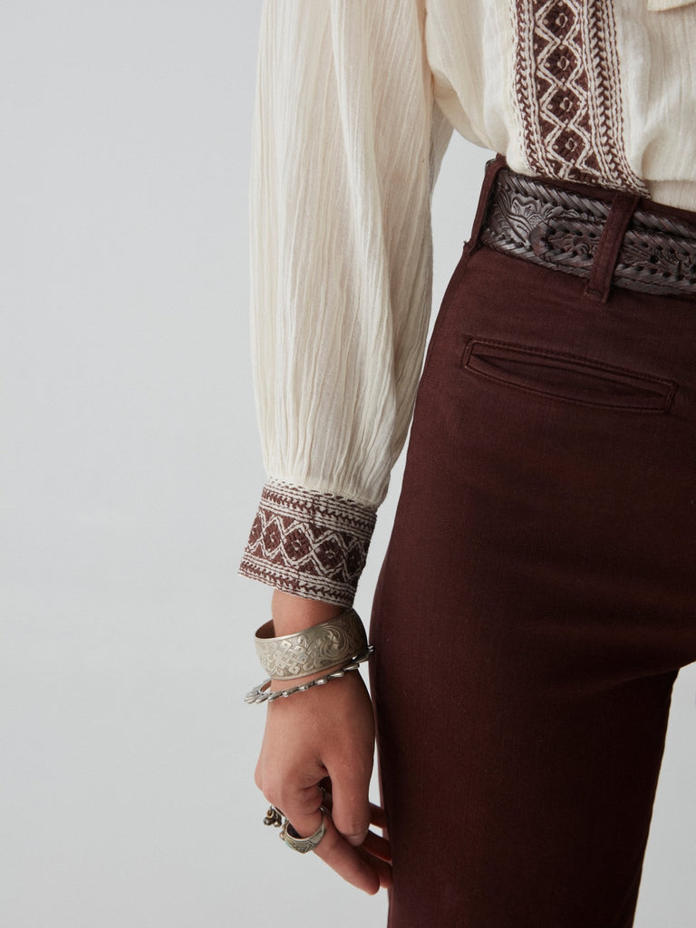 Audrey Blouse - Carnaby Chocolate - Maison Hotel