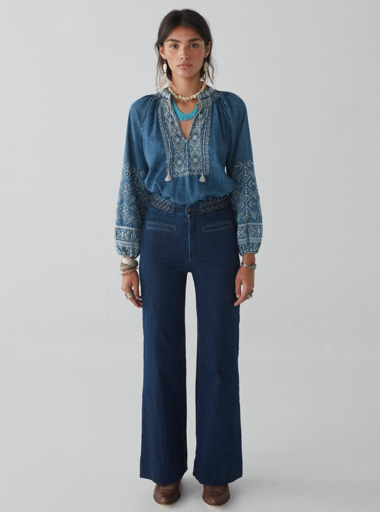 Audrey Blouse - Denim Romance - Maison Hotel