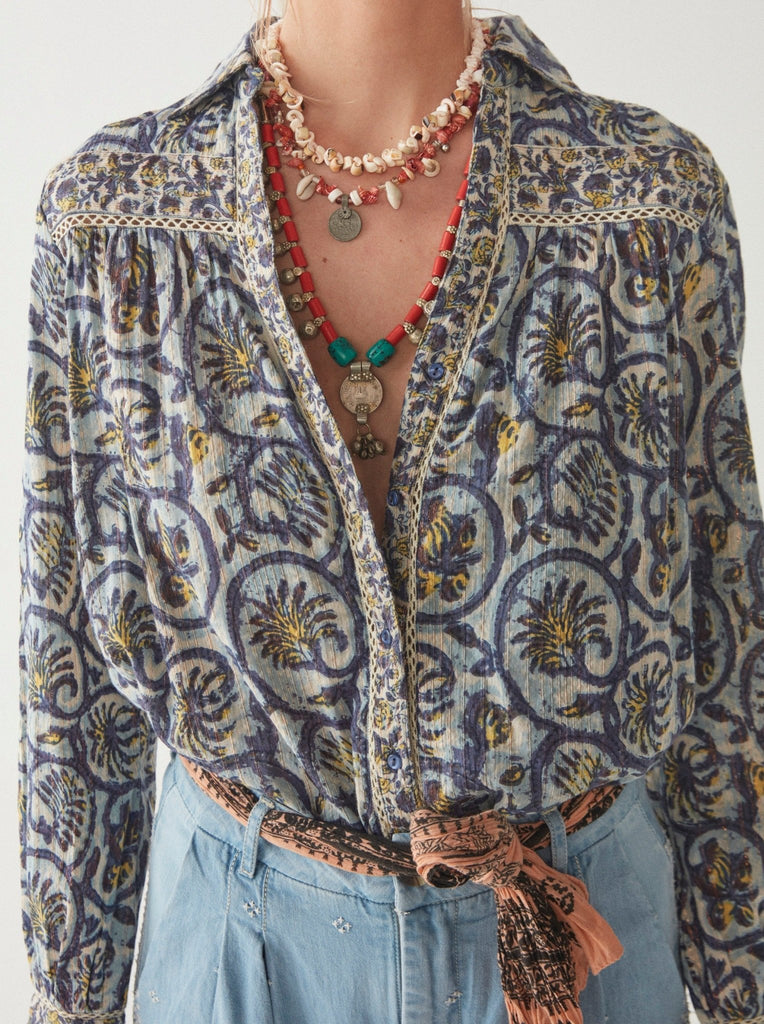 Bob Blouse - Vintage Blue - Maison Hotel