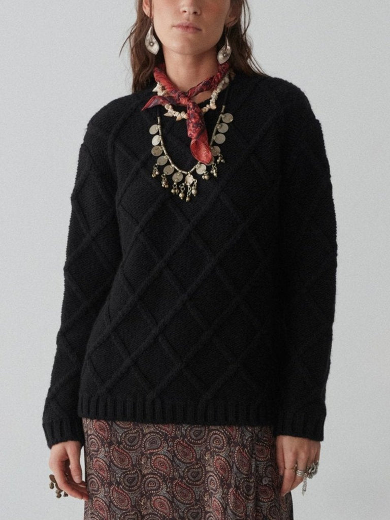 Bruce Sweater - Diamond Black - Maison Hotel