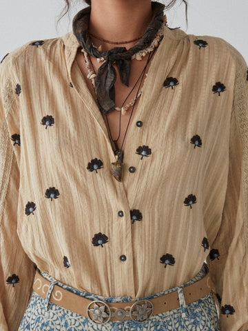 Fleur Blouse - Geranium Ivory - Maison Hotel