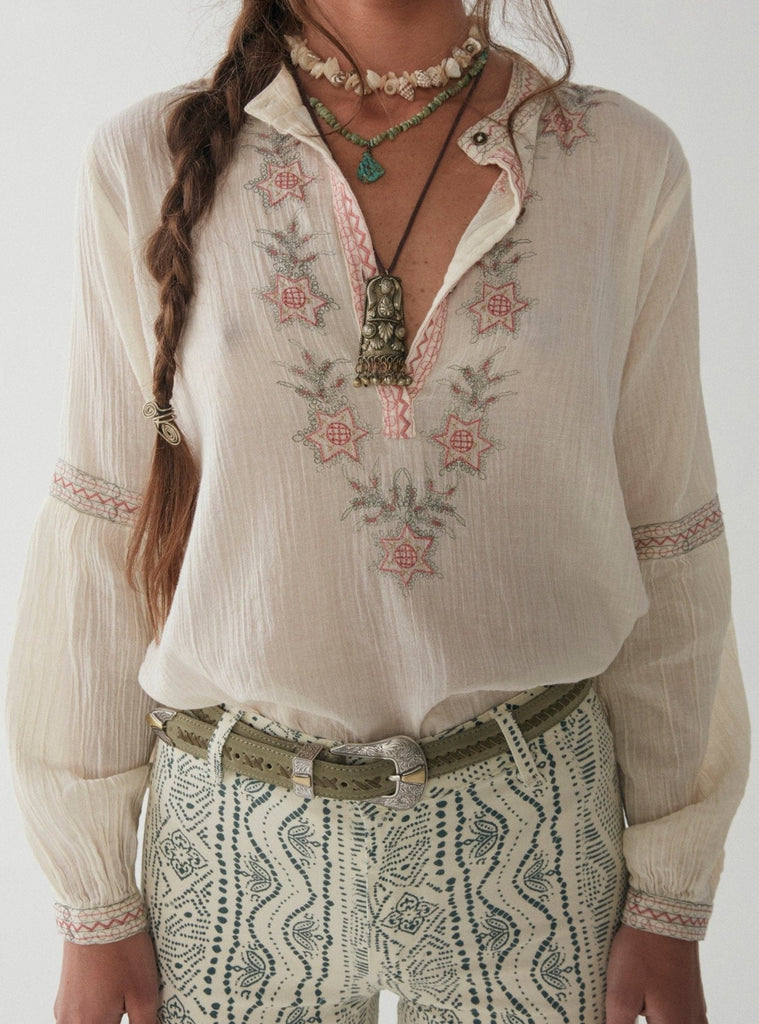 Franziska Blouse - Ischia Latte - Maison Hotel