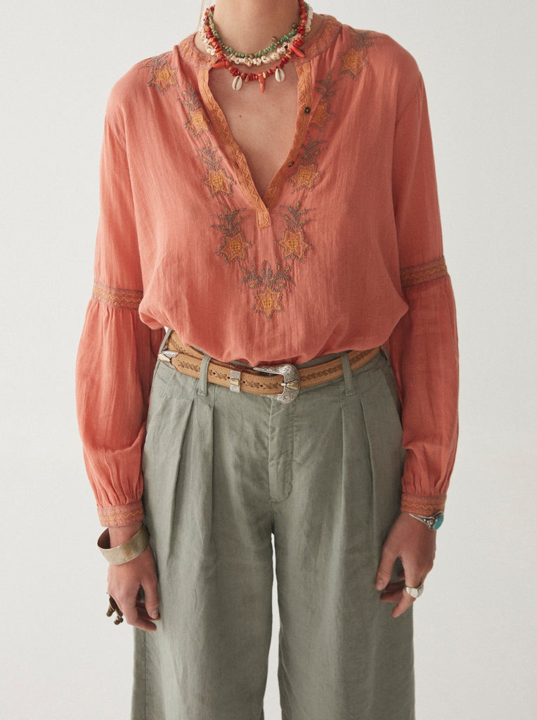 Franziska Blouse - Ischia Rust - Maison Hotel