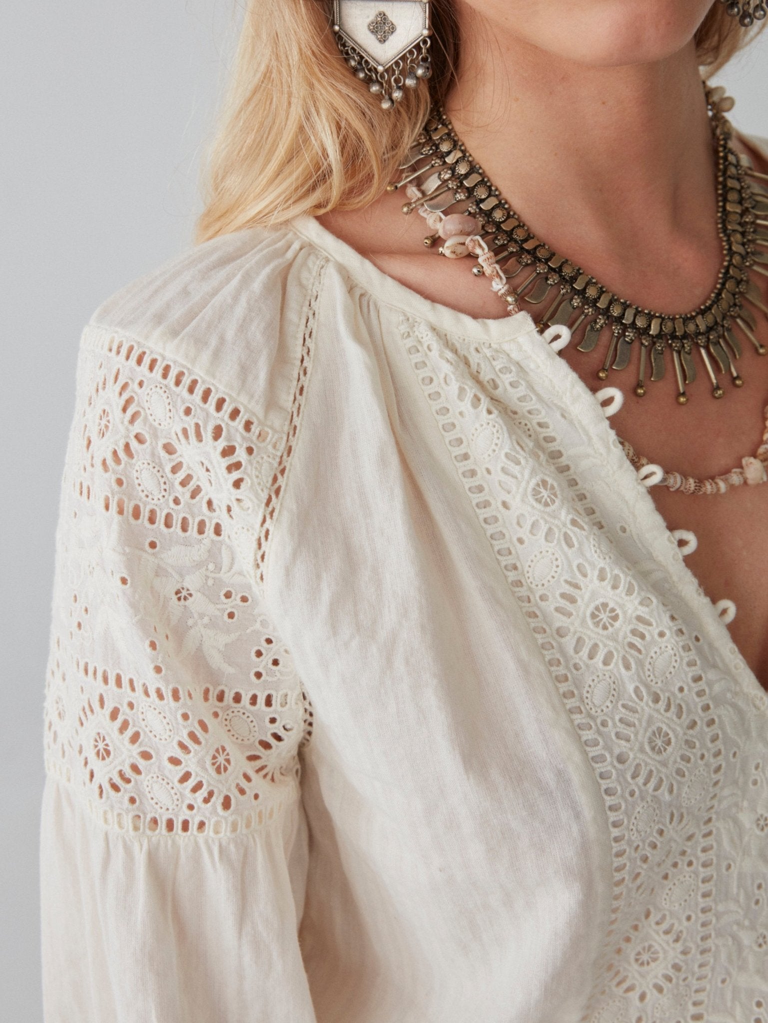 Josephine Blouse - Broderie Merengue - Maison Hotel