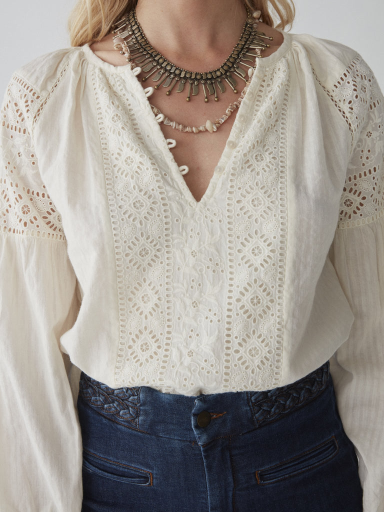 Josephine Blouse - Broderie Merengue - Maison Hotel