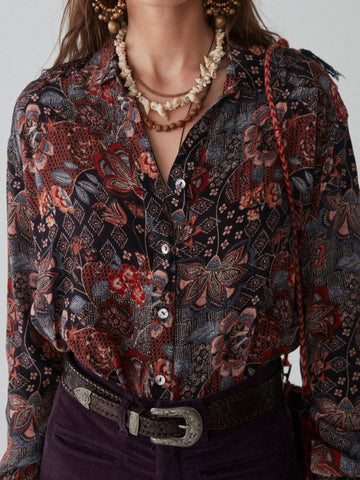 Kahlo Blouse - Jawaian Sunset - Maison Hotel