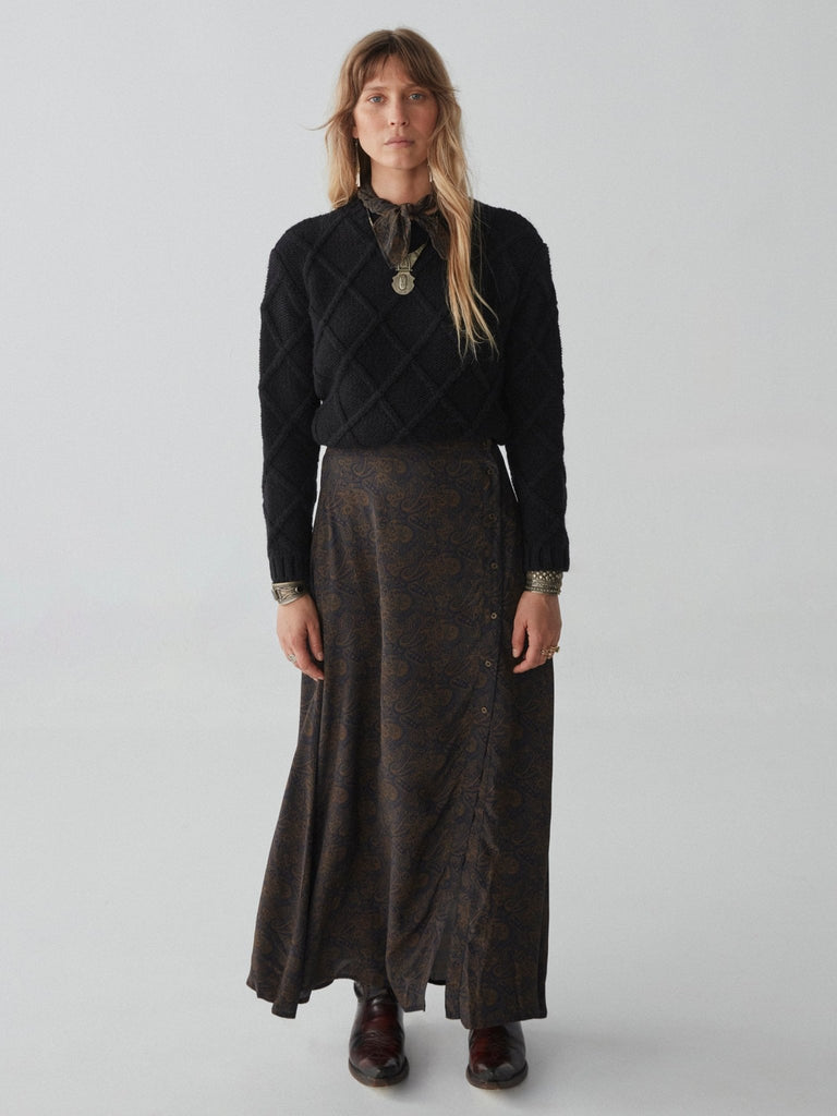 Lola Skirt - Cachemira Moutarde - Maison Hotel
