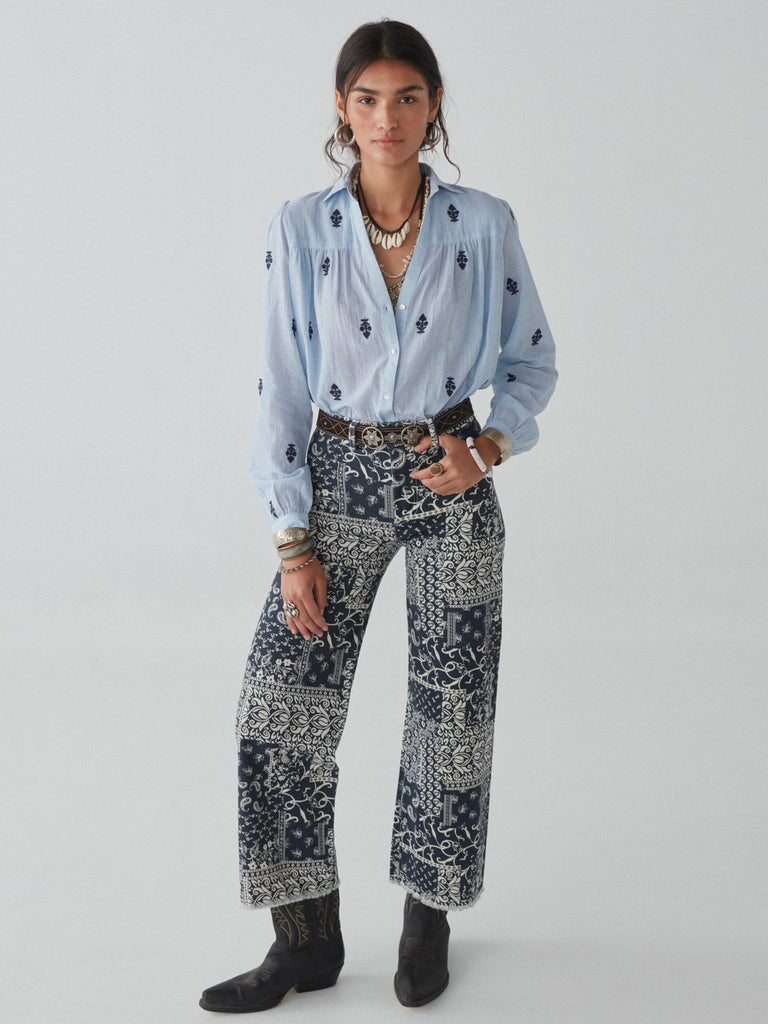 Marianne Blouse - Light Oxford - Maison Hotel