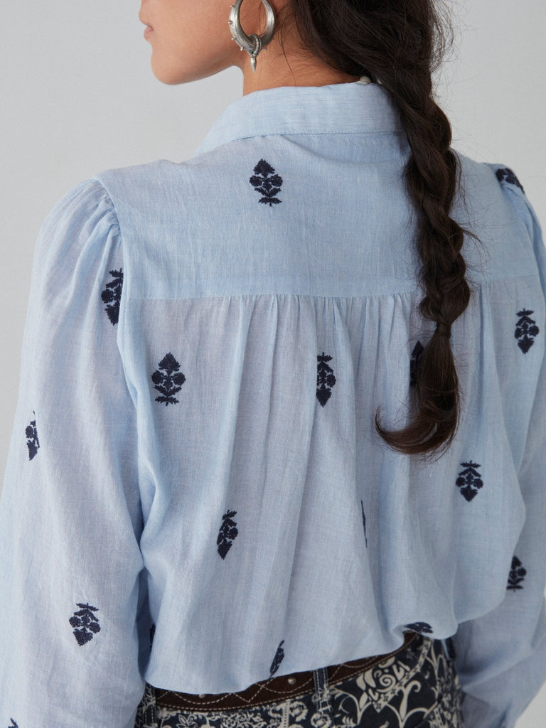 Marianne Blouse - Light Oxford - Maison Hotel