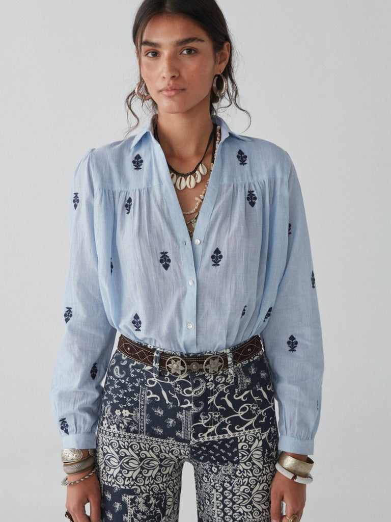 Marianne Blouse - Light Oxford - Maison Hotel