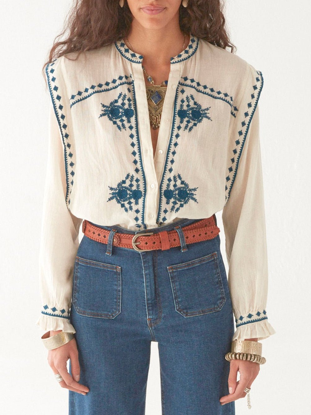 Philippa Blouse - Panna Cotta - Maison Hotel