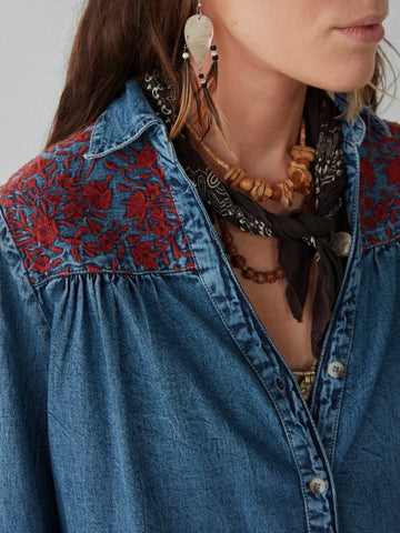 Phoebe Blouse - Blue Moon - Maison Hotel