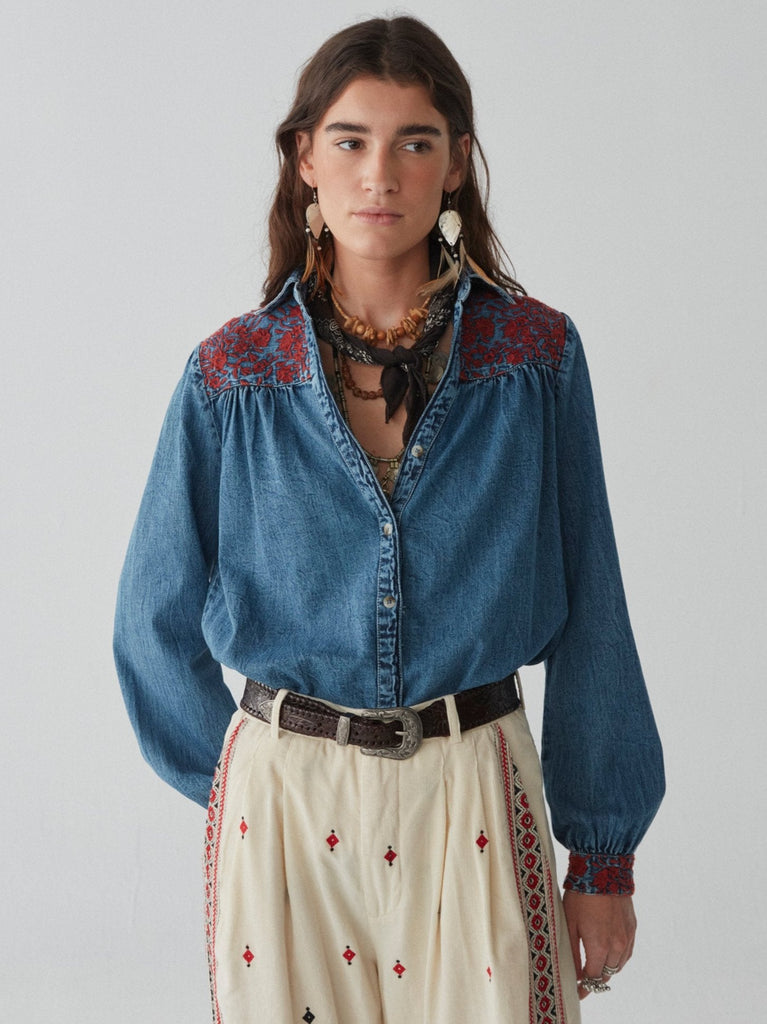 Phoebe Blouse - Blue Moon - Maison Hotel