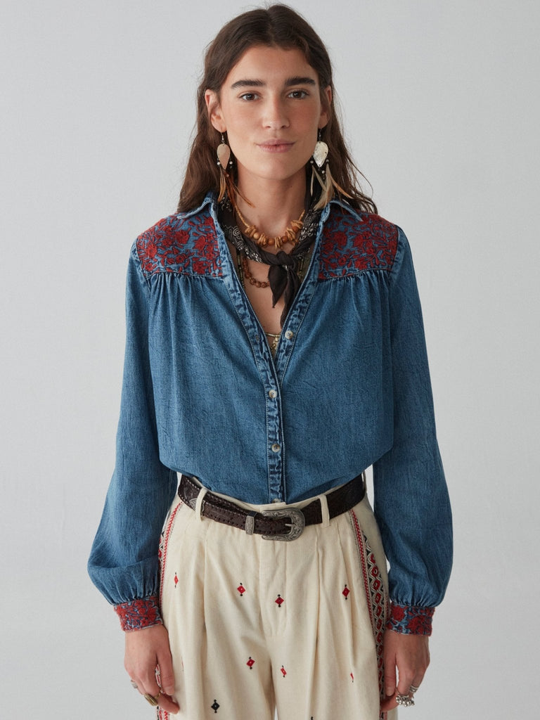 Phoebe Blouse - Blue Moon - Maison Hotel