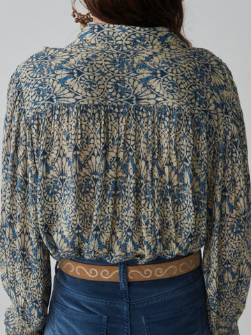 Phoenix Blouse - Lapis Lazuli - Maison Hotel