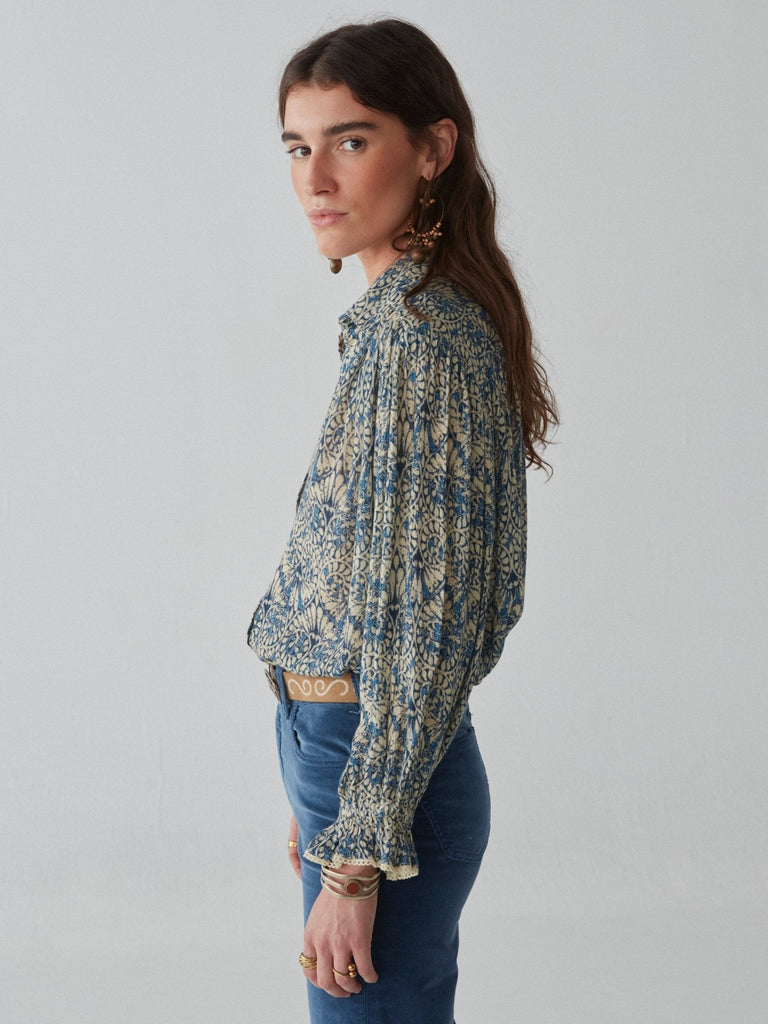 Phoenix Blouse - Lapis Lazuli - Maison Hotel