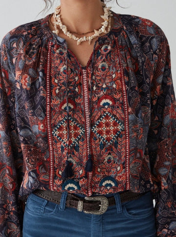 Sandrine Blouse - Jawaian Sunset - Maison Hotel