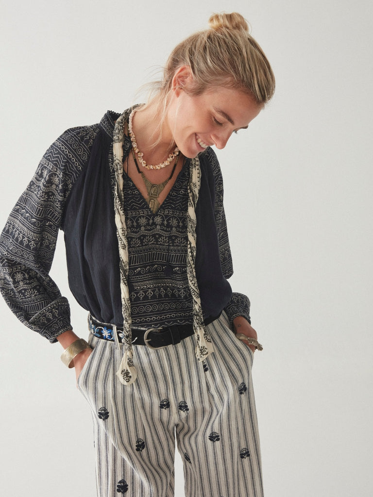 Sandrine Blouse - Tinos Blue - Maison Hotel
