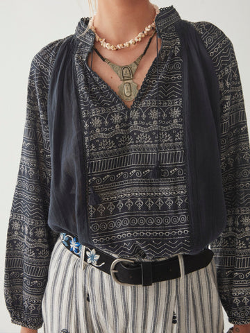 Sandrine Blouse - Tinos Blue - Maison Hotel