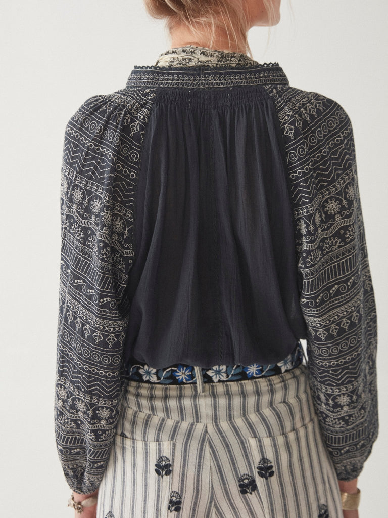 Sandrine Blouse - Tinos Blue - Maison Hotel