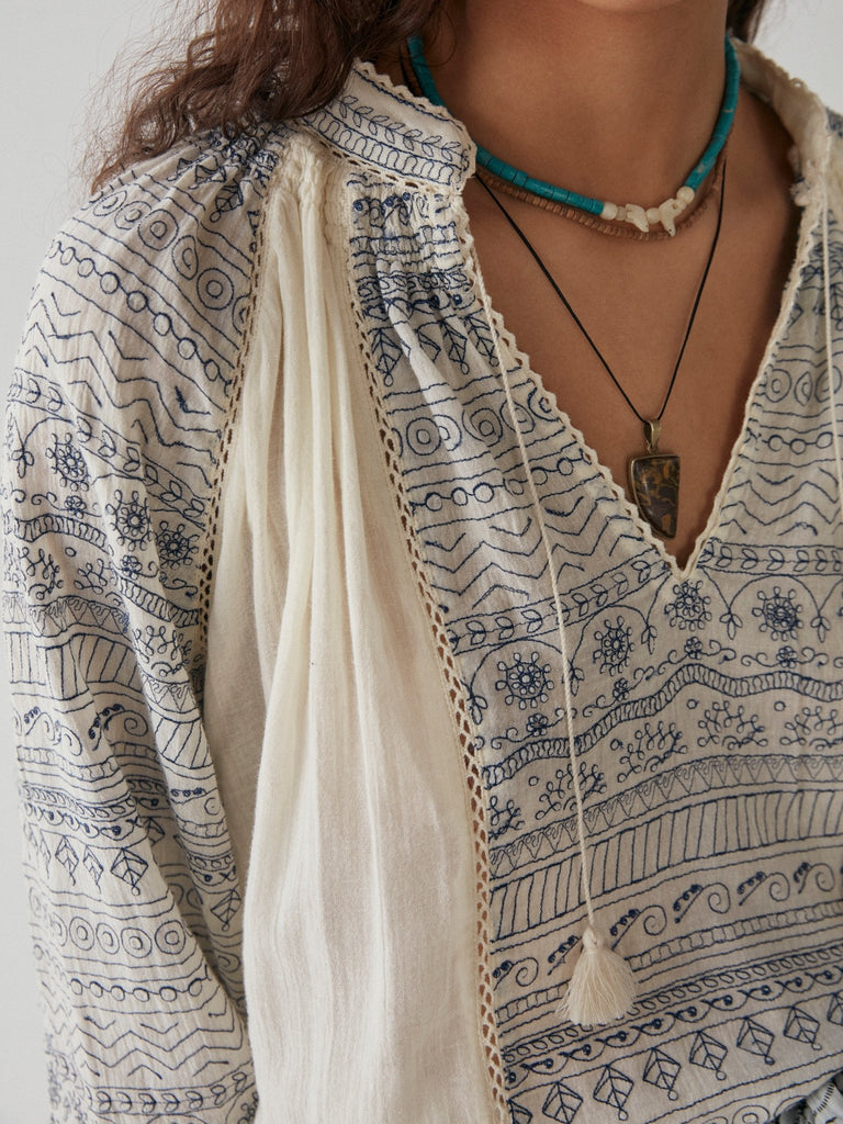 Sandrine Blouse - Tinos Sand - Maison Hotel