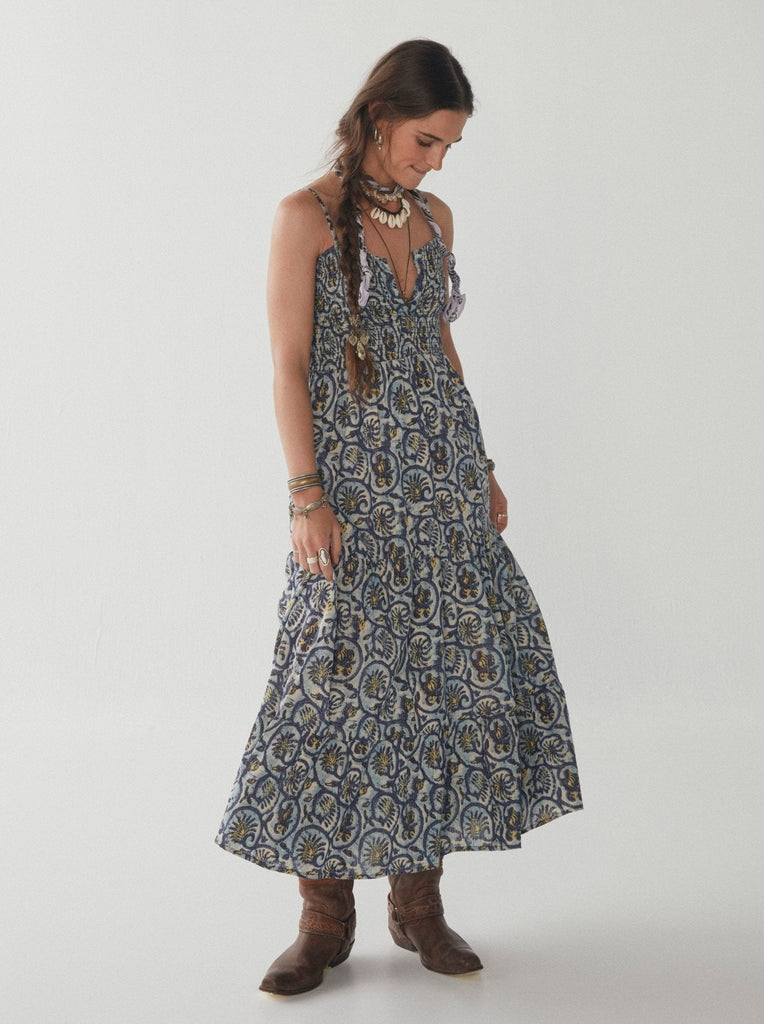 Vilma Dress - Vintage Blue - Maison Hotel