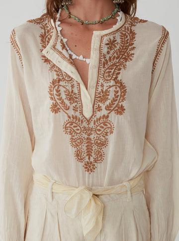 Amrita Blouse - Ciao Gabri Ecru - Maison Hotel