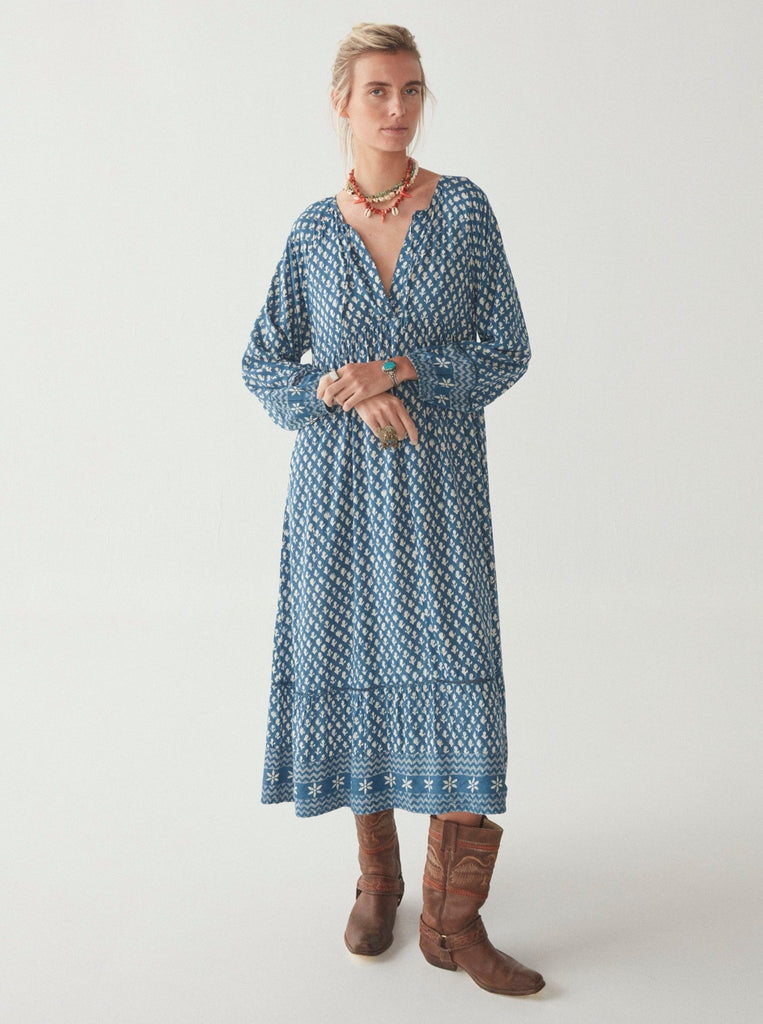 Antonia Dress - Blue Simone - Maison Hotel