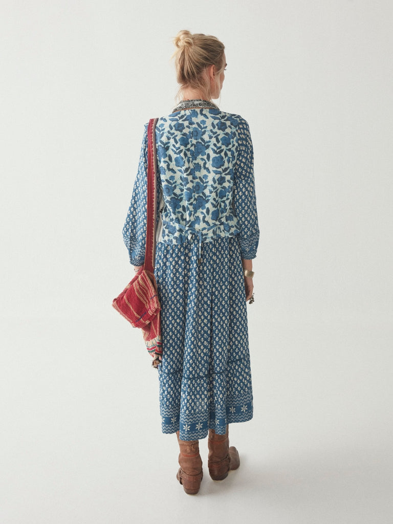 Antonia Dress - Blue Simone - Maison Hotel