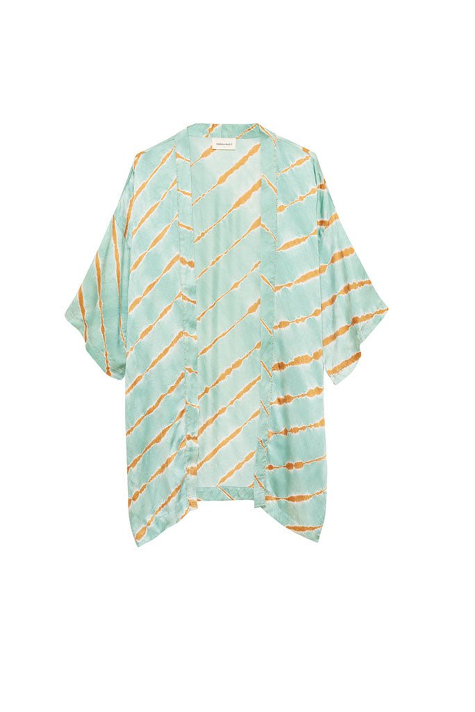 Ariella Kimono - Tie-Dye Vert - Maison Hotel