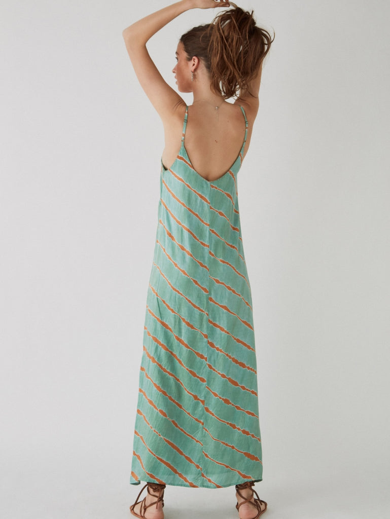 Bella Dress - Tie-Dye Vert - Maison Hotel