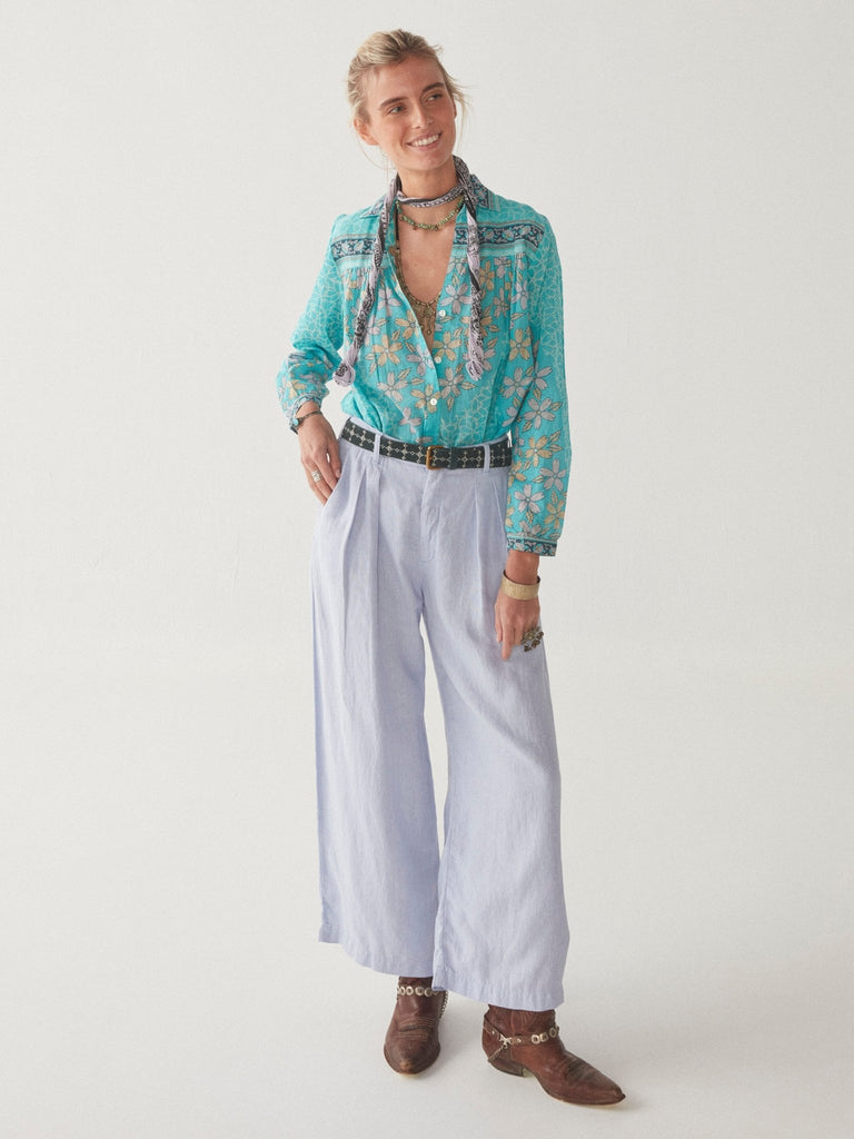 Bruna Blouse - Bay Aqua - Maison Hotel