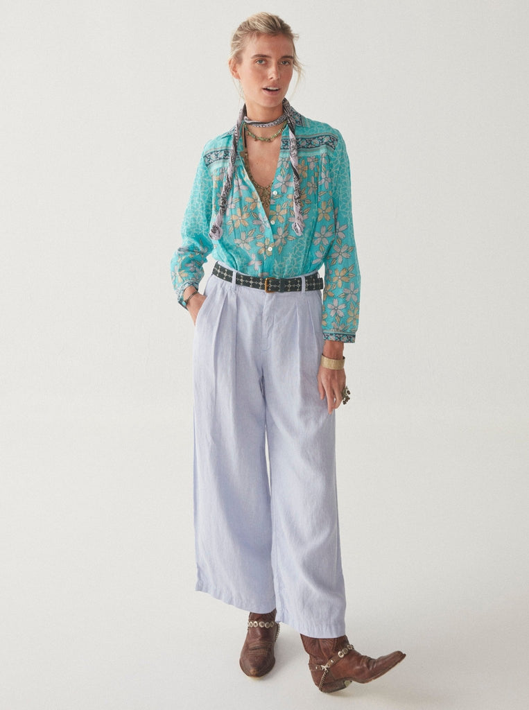 Bruna Blouse - Bay Aqua - Maison Hotel