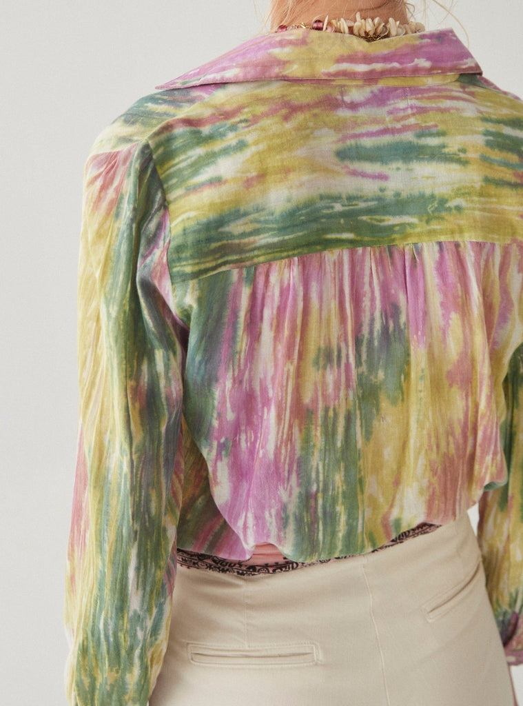 Bruna Blouse - Water Lilies - Maison Hotel