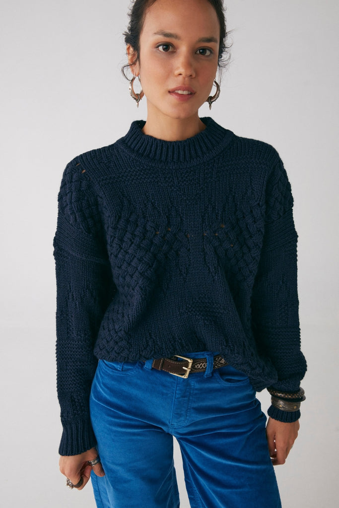 Chamonix Sweater - Cotton Floss Blue - Maison Hotel